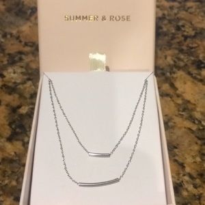 Summer & rose Emmy necklace silver tone